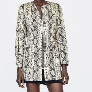 Zara snake print blazer/jacket